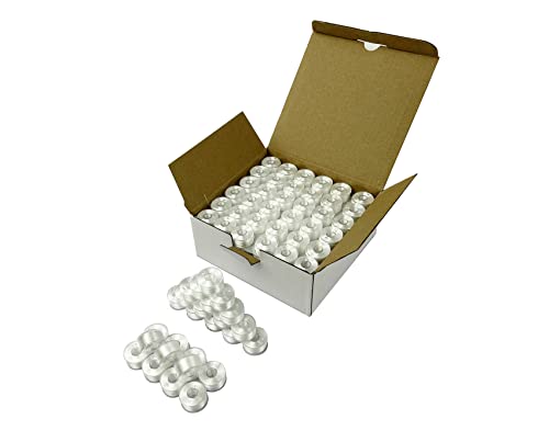 Wennuo 144Pcs Size A Sa156 White 75D/2 Prewound Bobbin Thread Plastic For Embroidery And Sewing Machine Polyester Thread Sewing Thread (White) #TOP1
