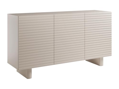 Vente-unique-Aparador con 3 Puertas en MDF - Beige - LUDIMA