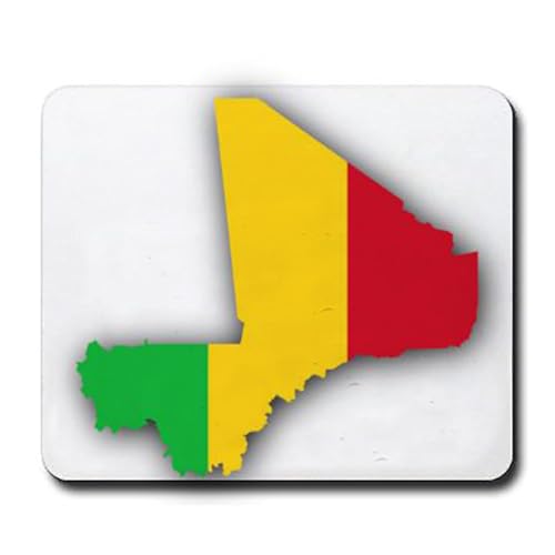 FaceYee Tapis de souris avec drapeau du Mali - 240 x 200 x 4 mm - Cadeau de bureau - Décoration du Mali - Couleur : Mali