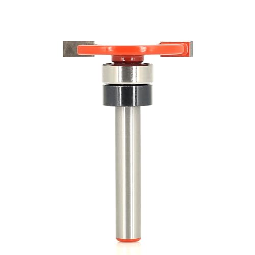 Akylin Router Bits 1/4 Inch Shank, Top Bearing Slot Cutter Router Bit, 1-1/4 Cut Dia, 5/32" Height, 3/8" Depth
