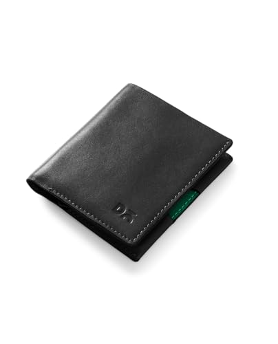 Image of DailyObjects Black Even Bi-Fold Wallet | Men | Premium Design | Full-Grain Leather | Gents Wallet Branded | Handcrafted | Guys | Card Holder | Dedicated Sleeve | Flap Pocket