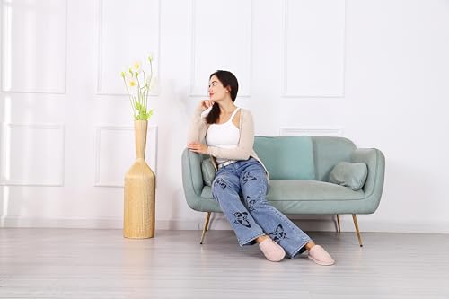 Image of Leewadee Decorative Tall Floor Vase for Living Room Decor, 34 inches, Gold, Resin