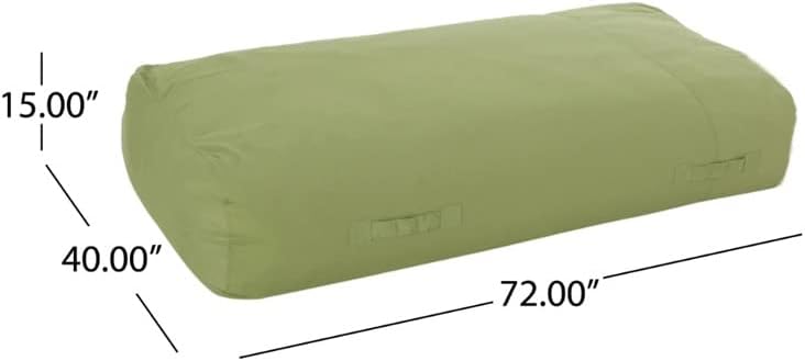 Bean Bag Chair Cover Green Memory Foam Filled Recliner for Adults image 5