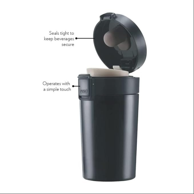 Z-ZERONTE Coffee Mug Double Wall Stainless Steel Tumbler Vacuum Flask Bottle Thermo Tea Mug Travel Mug 300ML Mesh Filter,Keeps Drinks 8 Hrs Hot & 14 Hours Cold for Ideal Gifting Multicolour- Pack of 1 2