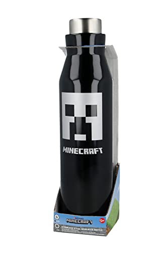 Botella reutilizable térmica de acero inoxidable de 580 ml de Minecraft