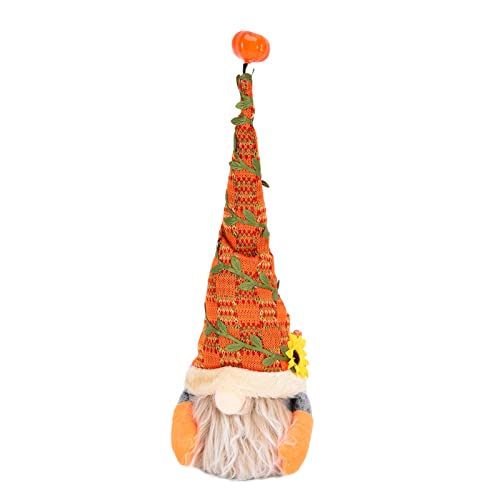 EVTSCAN Adorno de muñeca sin Rostro, decoración de Ventana, Festival de la Cosecha, Duende, Calabaza, Girasol, Enano para el hogar, Oficina, librería, cafetería(Beard) Cover