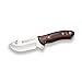 Joker Cuchillo desollador Profesional Venado CR65, cachas de Madera roja Estamina, Hoja de 9 cm MOVA con desgarrador, Herramienta de Pesca, Caza, Camping y Senderismo