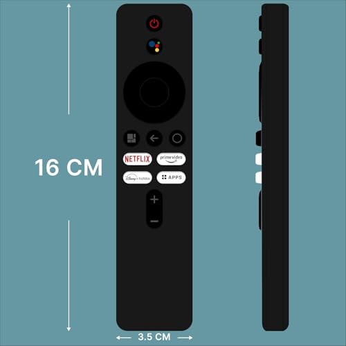 Image of BLACKSHEEP Compatible for Mi Smart tv Remote Control with Voice Command - Hot Keys of Prime Video, Hotstar, Apps and Netflix Use for LCD LED QLED OLED UHD 4k Android Xiaomi TVs (Pairing Must)