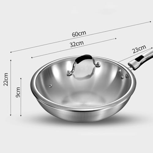 Wok acero inoxidable con tapa 32cm miniatura 4