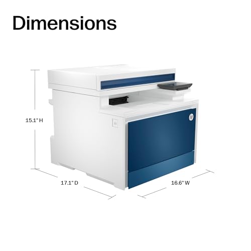 Image of HP Color LaserJet Pro MFP 4301fdn Printer, Print, Scan, Copy, Fax, Fast, Easy Setup, Mobile Printing, Advanced Security, Best-for-Small Teams. Ethernet & USB Only. Not Wireless. 16.6 x 17.1 x 15.1 in.