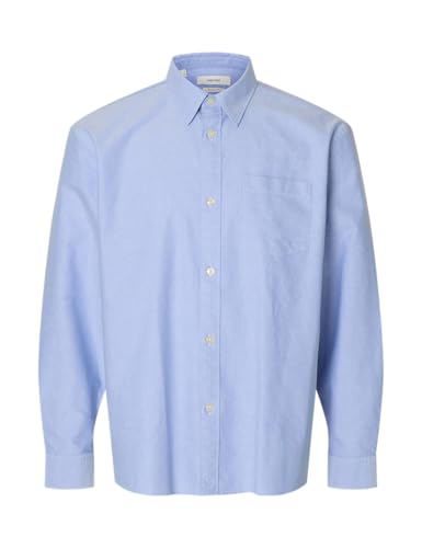 T-shirt Homme Slhrlxoxford Ls Noos en Coton Manches Longues