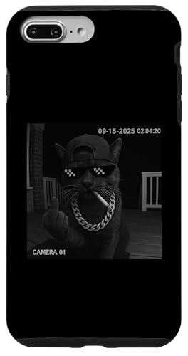 Funny Cat Flipping Off Middle Finger On Security Camera X}zP[X iPhone 7 Plus/8 Plus p