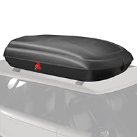 COSTWAY 400L Dachbox Auto, Dachkoffer abschließbar mit Zentralverriegelung, Schlüsseln & Gurten, Gepäckbox wasserdicht, Dachgepäckträger XXL für Autos, Vans, SUVs, Schwarz (400 Liter)