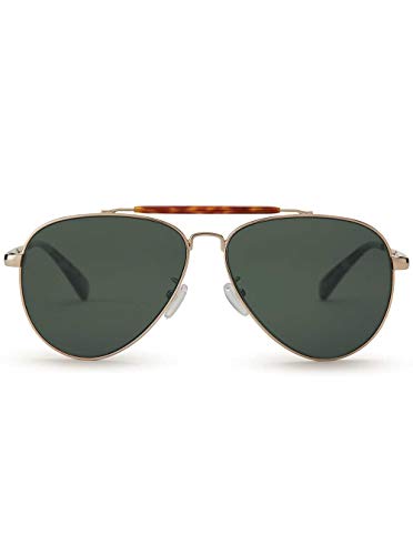 Toms Sunglasses 0010005456 Aviator Maverick 301 Yellow Gold Polarized, 10005456