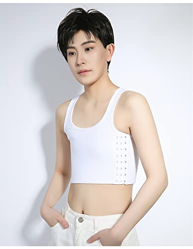 BaronHong Tomboy Breathable Cotton Elastic Band 3 Rows of Hooks Chest Binder Masculine Tank Top3