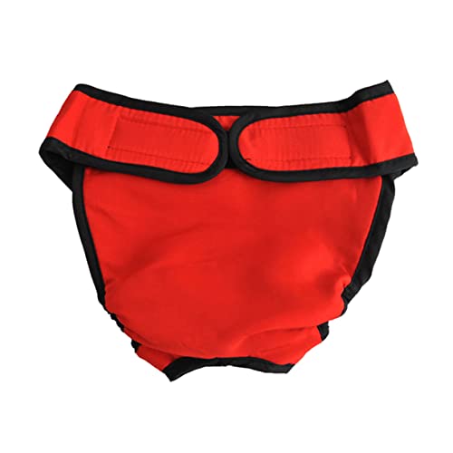 FONDOTIN 2Pcs Elastic Dog Diapers for Female Dogs Comfortable Sanitary Underwear for Puppies Heat Incontinence Washable Hook Loop Closure