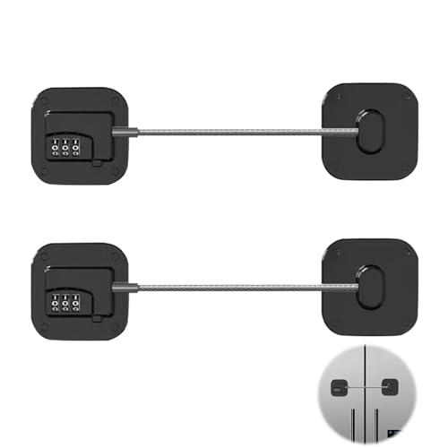 2 Pcs Home Password Fridge Lock, Adults Safety Fridge Locks Children Safety Refrigerator Door Lock, Code Lock Without Drilling with Keyfor Door Drawer Fridge Freezer Windows with Strong Adhesive