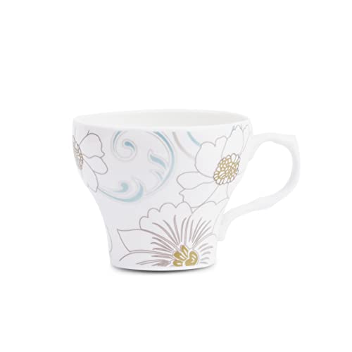Image of Dandy Lines Liza Jodhpur Tea Cups Mugs, Bone China, Pack of 12, Microwave & Dishwasher Safe, Great for Home Use & Gifting