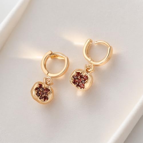 Fruit Earring Strawberry Lemon Orange Grape Cherry Raspberry Pomegranate Lightweight Trendy Drop Dangle Accessories for Women4