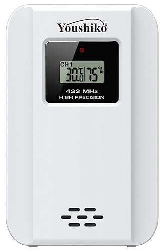 YoushikoYC9317 Wireless Temperature & Humidity 3 - Channel Sensor for Weather Station