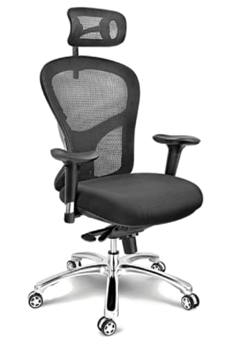 Image of Lakdi The Furniture Co High-Back Office Chair Upholstery Primium Mesh Director & Executive Chair Height Adjustable & Revolving Chair Metal Legs & WheelBase Best offfice Chair -(SSL-258-Swivel Tilt)