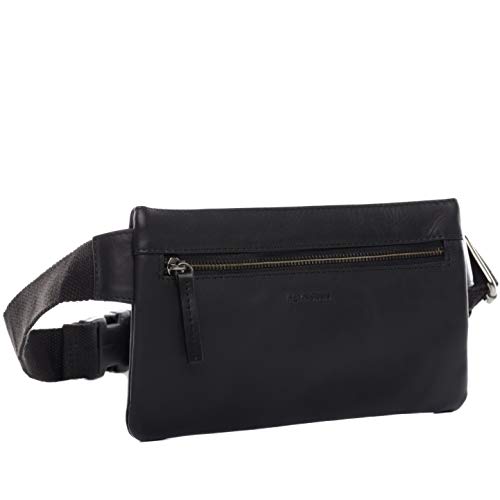 FEYNSINN Berlin Hüfttasche SJARD aus Premium Leder I Body Bag klein für Herren und Damen I Festival Tasche schwarz handgefertigt Cover