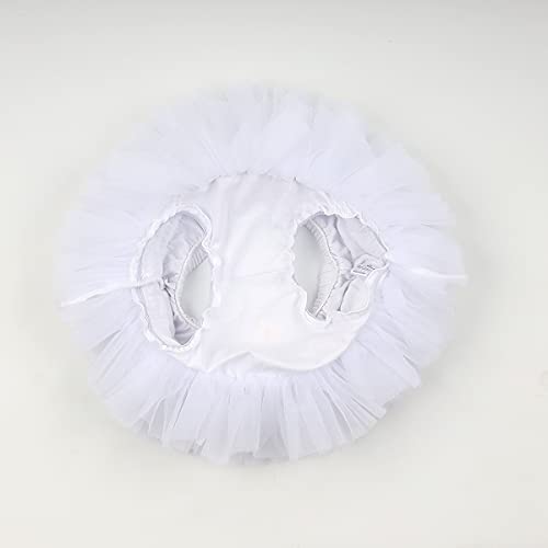 Hoolchean Infant Toddler Baby Girls Super Soft Fluffy Tutu Skirt And Headband Set With Diaper Cover Bloomer White, 0-6 Months #TOP3