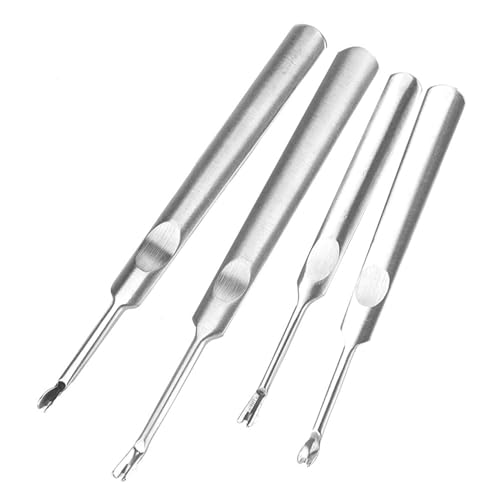 Strumenti per la lavorazione della pelle, regali per la festa del papà. Due diverse forme consentono di tagliare la pelle e realizzare prodotti in pelle.