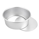 Dealglad® 8 Inch X 3 Inch Anodized Aluminum Round Cheesecake Pan Chiffon Cake Mold Baking Mould with Removable Bottom