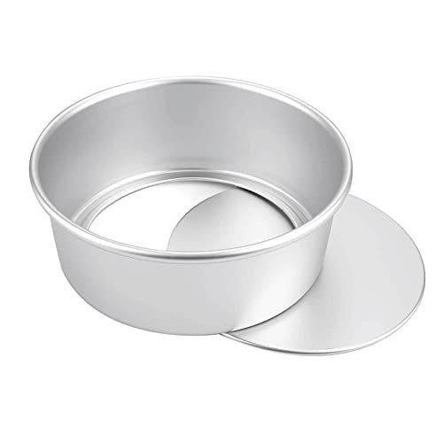 Bezall 8 Inch Round Cake Pan, Non-Stick Cake Baking Pans with Removable Bottom, Aluminum Cheesecake...