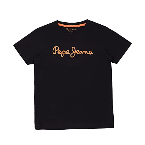 Image of Pepe Jeans Boy's Crew Neck Graphic Print Loose Fit T-Shirt