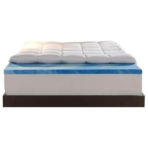 Sleep Innovations 4 Inch Memory Foam Mattress Topper, Queen Size Cover