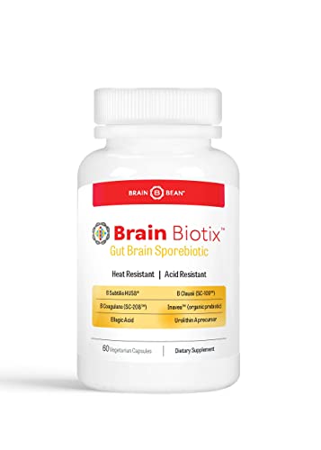 Brain Bean Brain Biotix | Gut and Brain Spore-Based Probiotic and Prebiotic | 30 Servings