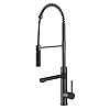 Kraus artec pro commercial style pull down single handle kitchen faucet with pot filler in matte blackspot free black stainless steel kpf 1604mbsfsb  urban country home decor
