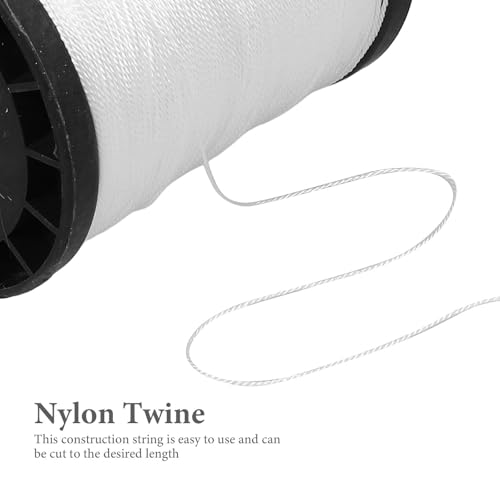 Cuerda de Nylon para Albañilería Resistente, Cordón Trenzado Blanco 2 Rollos 0.195kg Cada Uno Cuerda de Trabajo Pesada para Herramientas y Albañilería miniatura 3