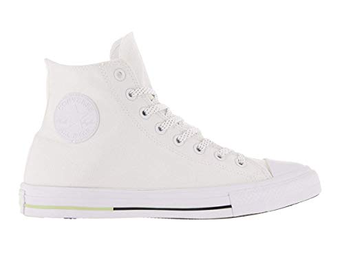 Image of Converse Unisex Chuck Taylor All Star Canvas Hi-Top Trainers, Blanc Noir Bianco Volt Nero, 5