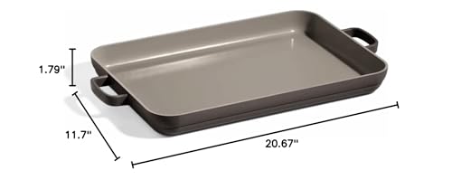 Image of Our Place Griddle Pan - Versatile Nonstick Ceramic Sheet Pan & Stovetop Griddle | Toxin-Free, Dual-Use, with Ergonomic Handles | 5 Qt Capacity, Oven Safe up to 450F | Char