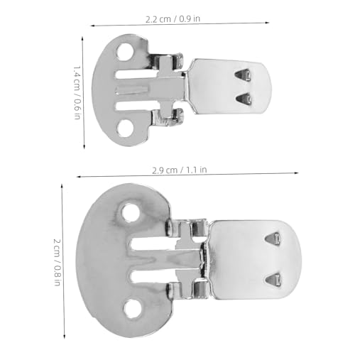 SAFIGLE 40pcs Flat Blank Shoe Clip: DIY Crafts Accessories For Shoes Bow Decoration Iron Detachable Spring Buckle For Women High Heel Flower Fixing2