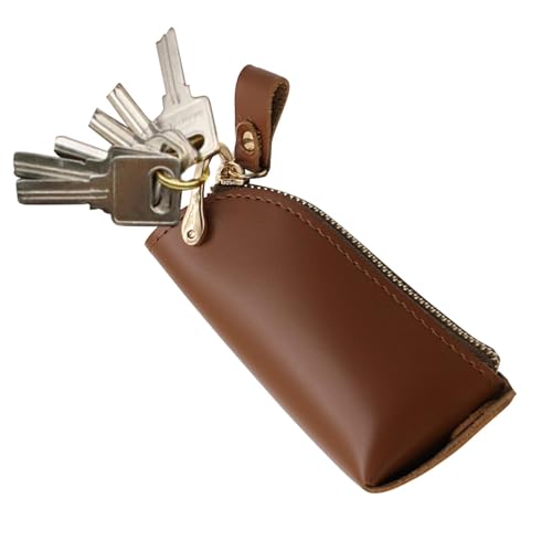 portallaves para coche, portallaves para llavero - Funda para llavero de cuero PU con soporte para llaves de coche,Estuche para llavero, monedero con llavero, billetera para llaves para hombres, mujer