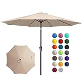 JEAREY 10FT Outdoor Patio Umbrella Outdoor Table Umbrella with Push Button Tilt...