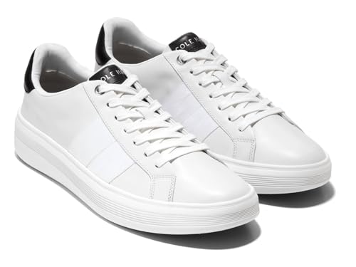 Cole Haan Men's Grand Crosscourt Premier, White/Black/Birch, 10.5-M US