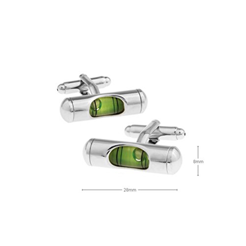 3D Spirit Level Mancuernillas Herramientas Verde miniatura 2