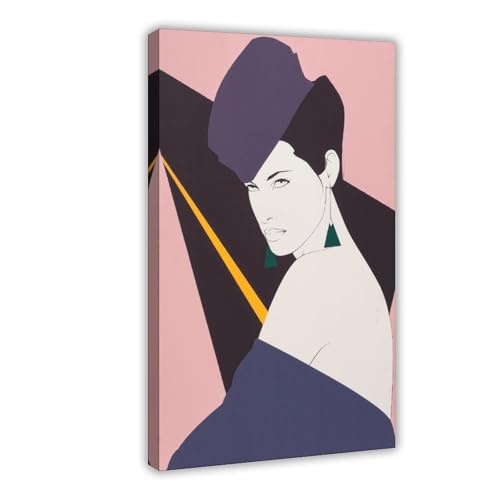 Impression sur toile Carol de Patrick Nagel - Décoration murale 30x45 cm