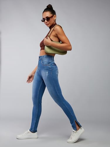Image of Dolce Crudo Distressed High Rise Skinny Jeans for Women