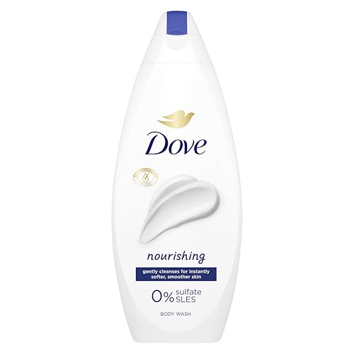 Dove Nourishing Body Wash Body Cleanser shower gel with plant-based moisturisers for softer, smoother skin after one shower 6x 225 ml