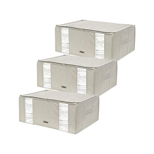 COMPACTOR Lot de 3 Housses de Rangement Sous Vide, "2.0", Taille XXL, Beige, RAN8790