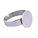 Reidgaller 20pcs Stainless Steel Flat Adjustable Ring Bezel Blanks DIY Rings Base Making Jewelry