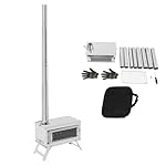 ROGONPDK Hornillo de tienda de campaña, horno port...: Adecuado para: esta cocina de tienda de campaña es ideal para camping, senderismo, mochileros, picnics, fiestas, viajes a la playa y reuniones al aire libre. Su diseño versátil es adecuado para calefacción, hervir agua, cocinar y asar. DISEÑO ÓPTICO:...