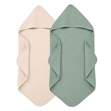 Wotrilw Juego de 2 Toalla de Baño con Capucha para Bebé, Playa y Piscina