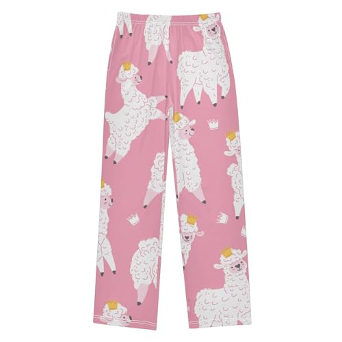 Alpaca Crown Boys Pants Boys Athletic Pants Long Pant for Boywith Pockets Wide-Leg Size 6-14Y